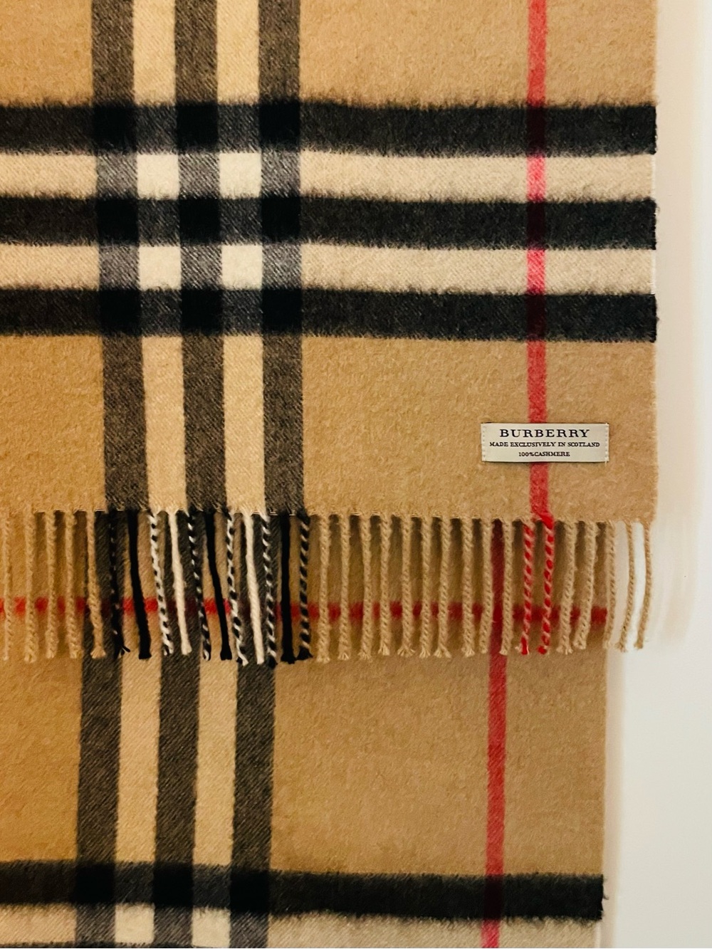 Burberry Cashmere Nova Check Scarf | Made in Scotland | Classic